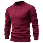 Men's Mock Neck Knit Pullover Sweater