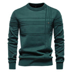 Men's Crosshatch Knit Crewneck Sweater