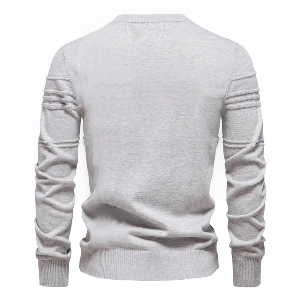Men's Crosshatch Knit Crewneck Sweater