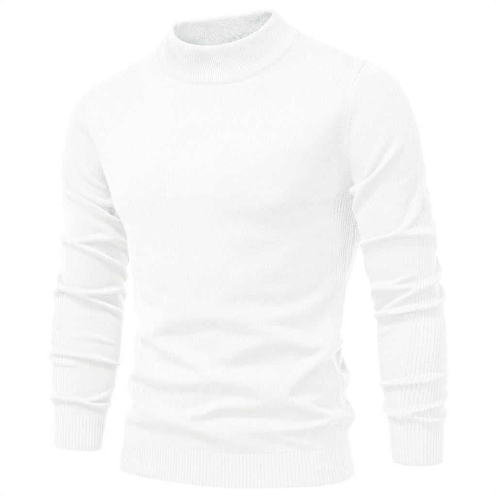 Men's Mock Neck Knit Pullover Sweater