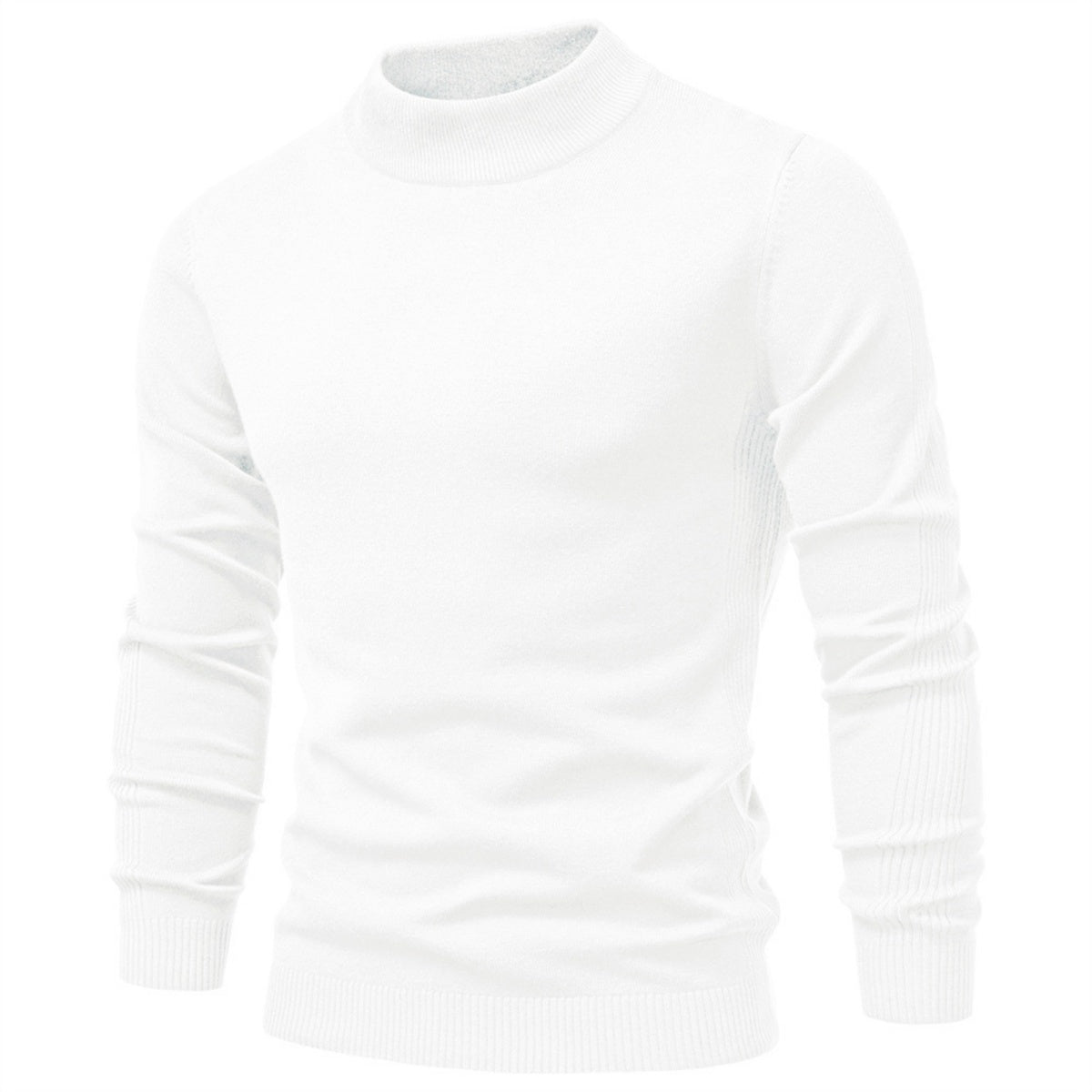 Men's Mock Neck Knit Pullover Sweater