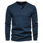 Henley Neck Long Sleeve T-Shirt