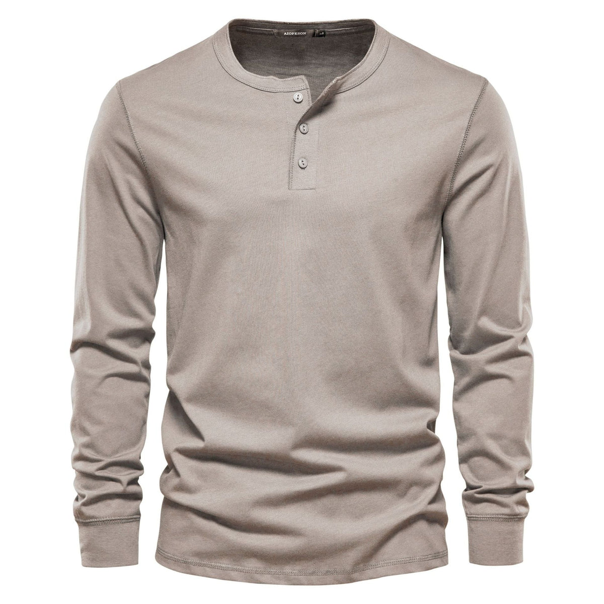 Henley Neck Long Sleeve T-Shirt
