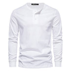 Henley Neck Long Sleeve T-Shirt