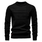 Men's Crosshatch Knit Crewneck Sweater