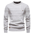 Men's Crosshatch Knit Crewneck Sweater