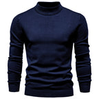 Men's Mock Neck Knit Pullover Sweater