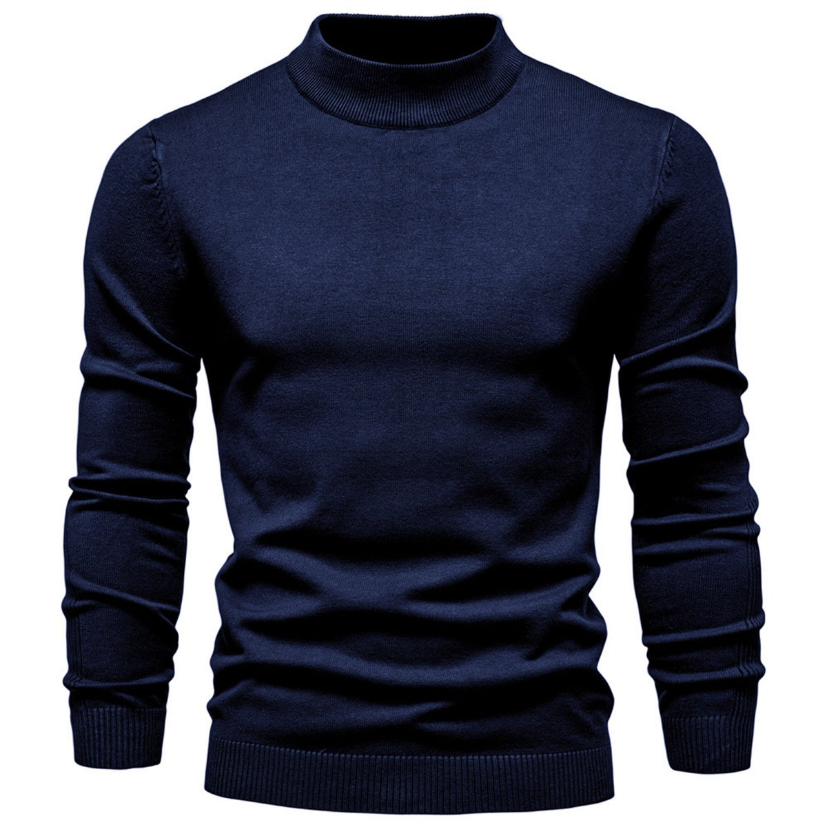 Men's Mock Neck Knit Pullover Sweater
