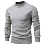 Men's Mock Neck Knit Pullover Sweater