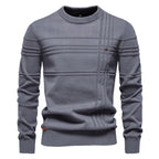 Men's Crosshatch Knit Crewneck Sweater