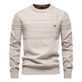 Men's Crosshatch Knit Crewneck Sweater