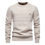 Men's Crosshatch Knit Crewneck Sweater