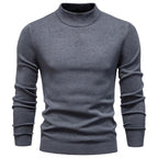 Men's Mock Neck Knit Pullover Sweater
