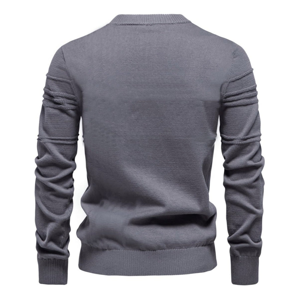 Men's Crosshatch Knit Crewneck Sweater