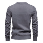 Men's Crosshatch Knit Crewneck Sweater