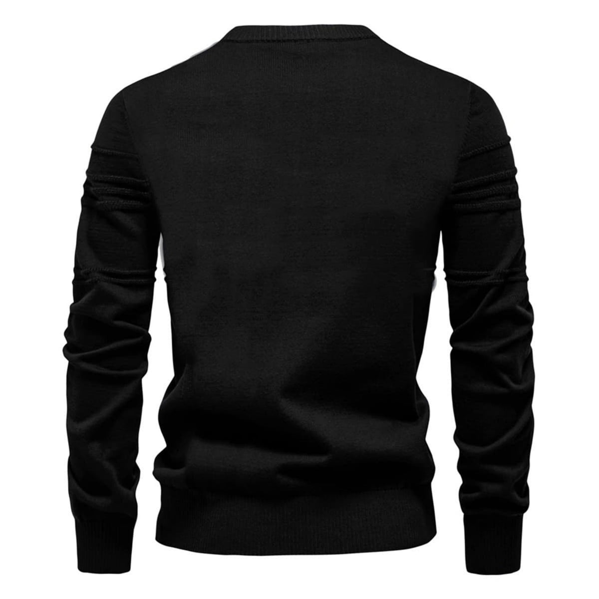 Men's Crosshatch Knit Crewneck Sweater