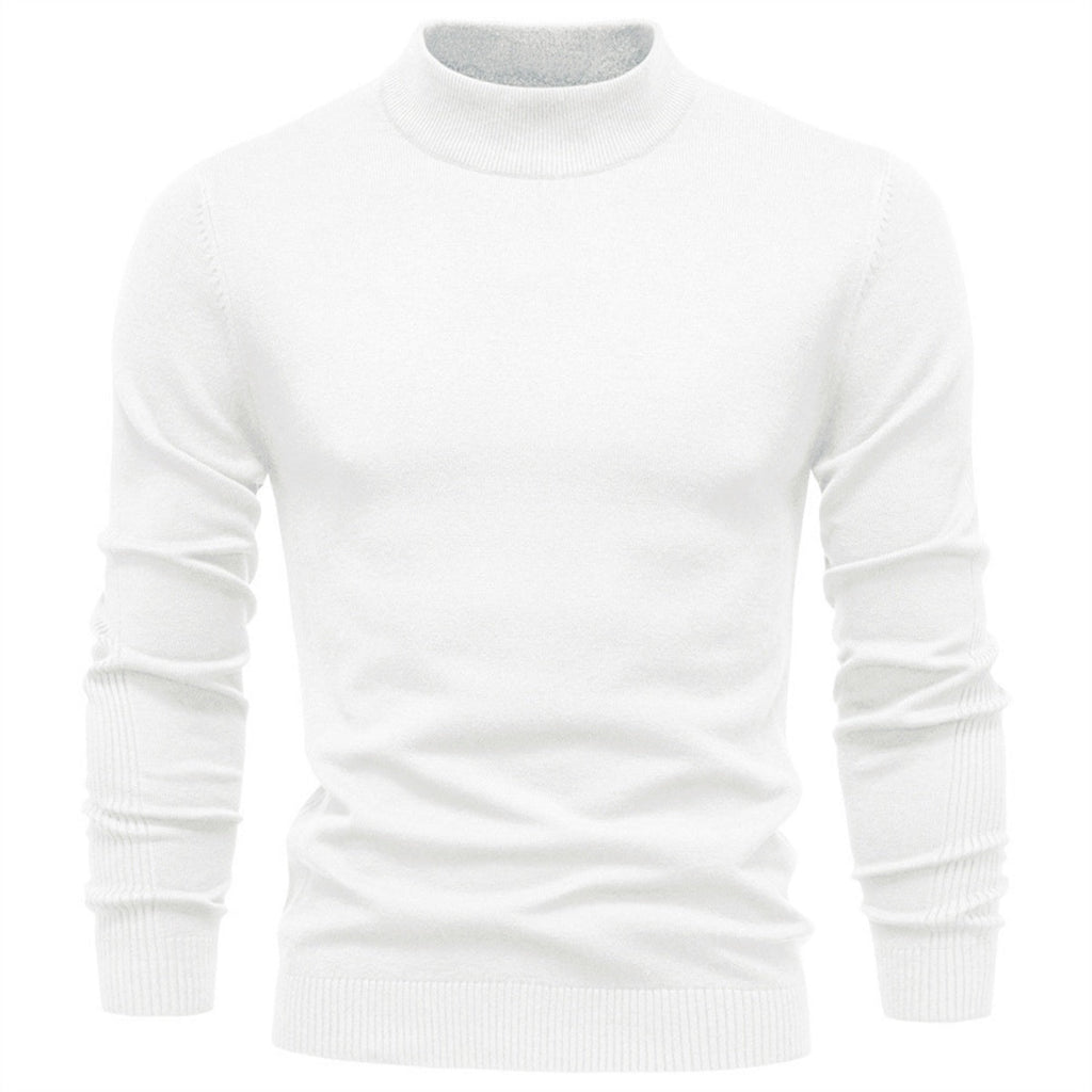 Men's Mock Neck Knit Pullover Sweater