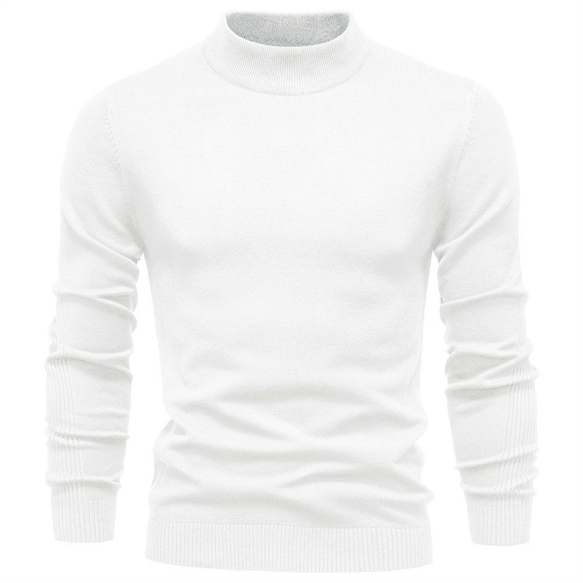 Men's Mock Neck Knit Pullover Sweater