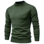 Men's Mock Neck Knit Pullover Sweater
