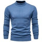Men's Mock Neck Knit Pullover Sweater